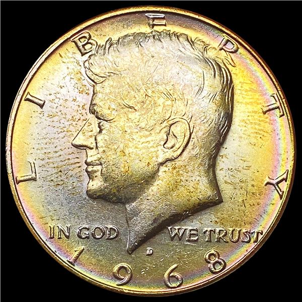 1968-D Toned Kennedy Half Dollar CHOICE BU