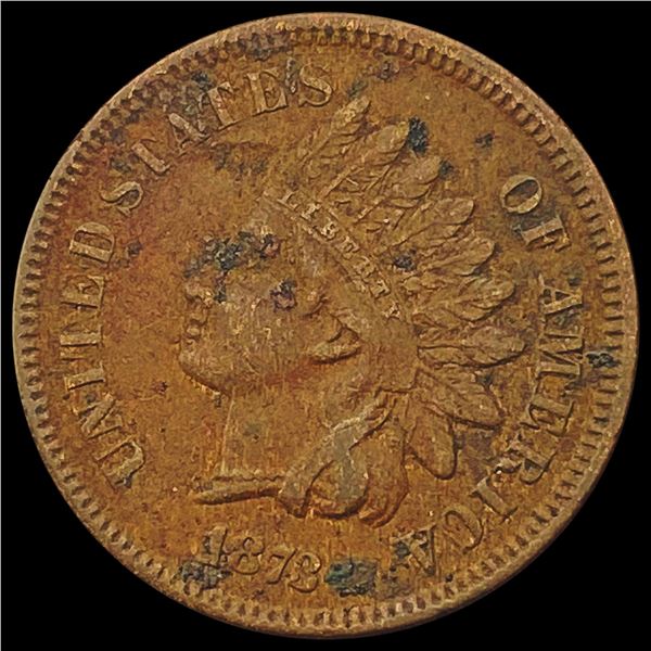 1873 Indian Head Cent LIGHTLY CIRCULATED