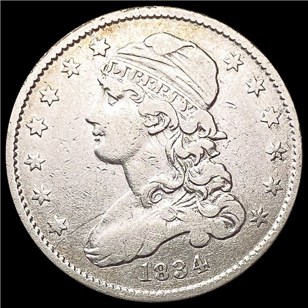 1834 Capped Bust Quarter NEARLY UNCIRCULATED