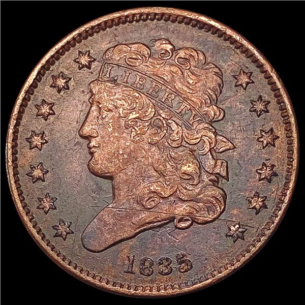 1835 Classic Head Half Cent CLOSELY UNCIRCULATED