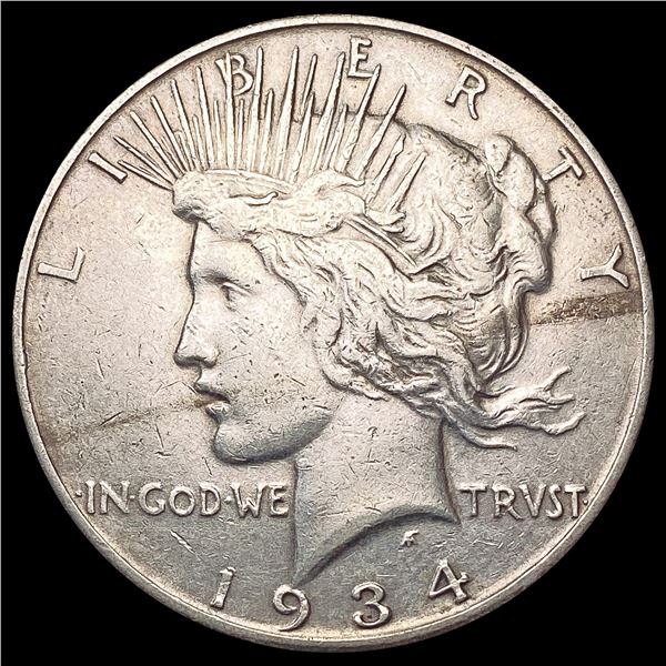 1934-S Silver Peace Dollar CLOSELY UNCIRCULATED
