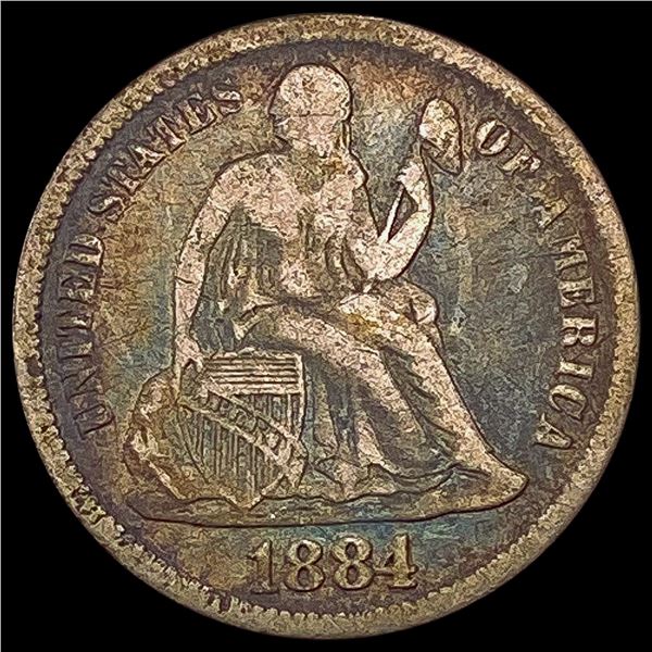 1884-S Seated Liberty Dime NICELY CIRCULATED