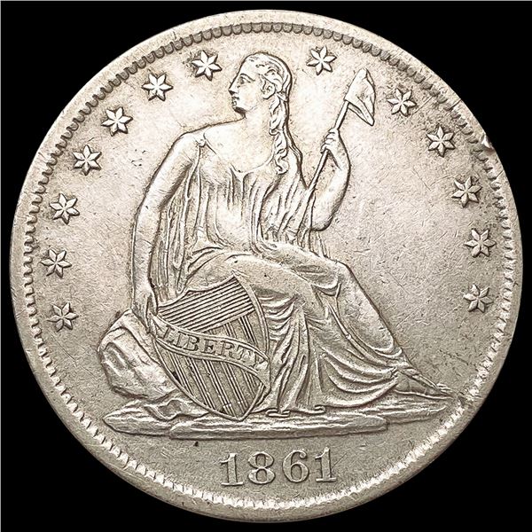 1861-S Seated Liberty Half Dollar CLOSELY UNCIRCULATED