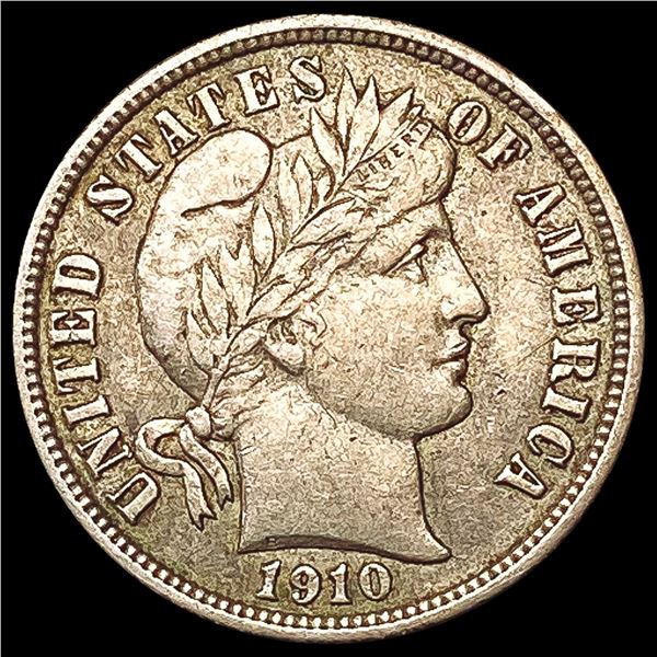 1910 Barber Dime NEARLY UNCIRCULATED