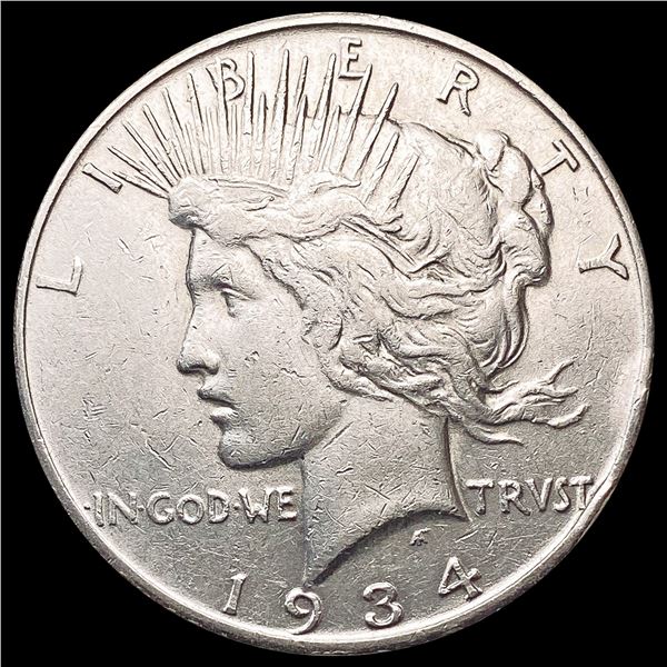 1934-S Silver Peace Dollar NEARLY UNCIRCULATED