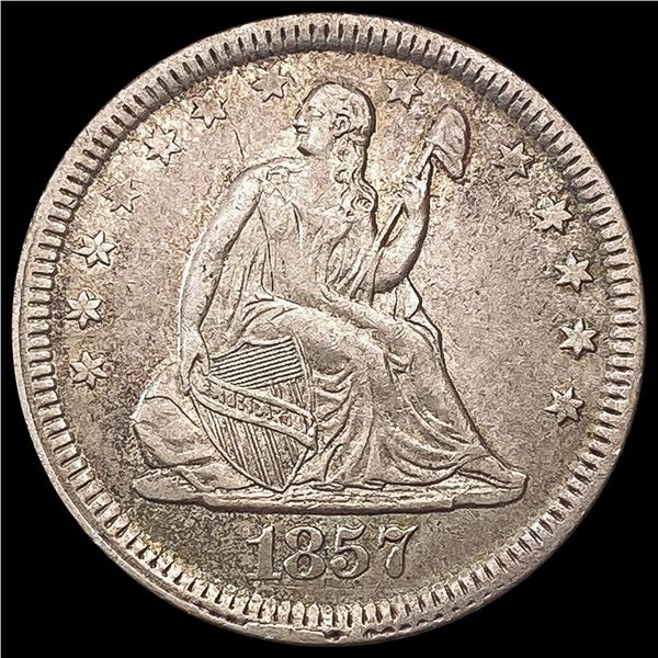 1857 Seated Liberty Quarter CHOICE AU