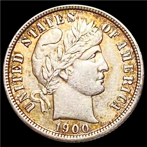 1900-S Barber Dime CHOICE AU