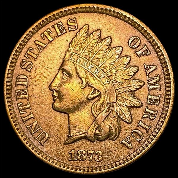 1873 Op 3 RD Indian Head Cent UNCIRCULATED