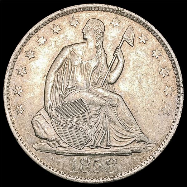 1858-O Seated Liberty Half Dollar CHOICE AU