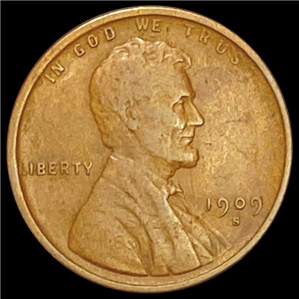 1909-S Wheat Cent NEARLY UNCIRCULATED