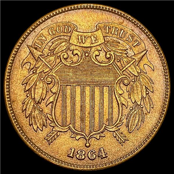 1864 RD Two Cent Piece UNCIRCULATED