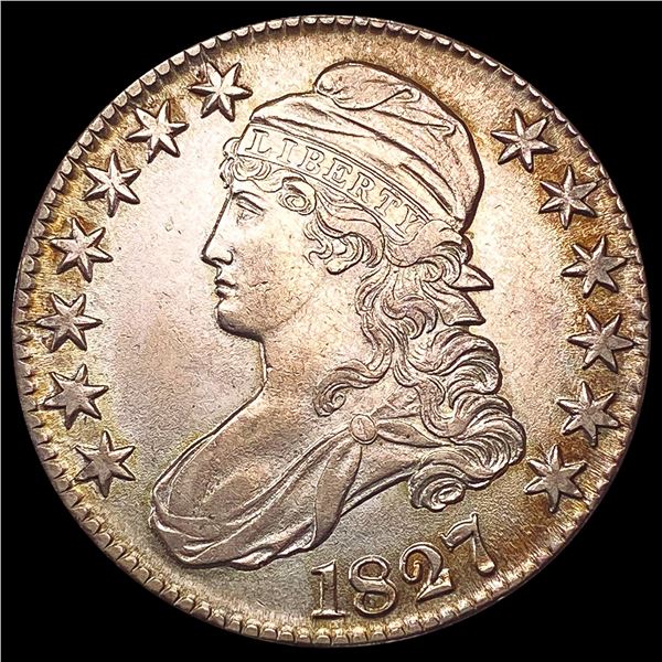 1827 Sq Bs 2 Capped Bust Half Dollar CLOSELY UNCIRCULATED