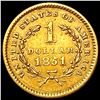 Image 2 : 1851 Rare Gold Dollar UNCIRCULATED