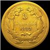 Image 2 : 1882 $3 Gold Piece NICELY CIRCULATED