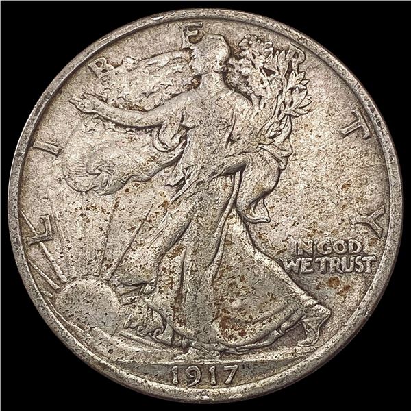 1917 Walking Liberty Half Dollar LIGHTLY CIRCULATED