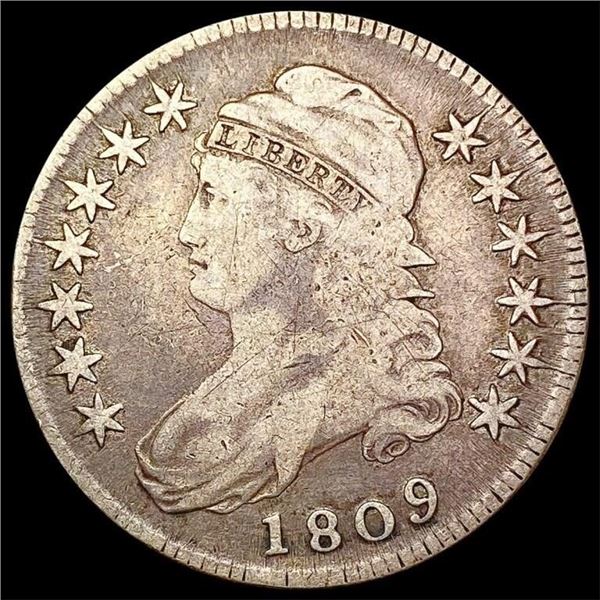 1809 Capped Bust Half Dollar NICELY CIRCULATED