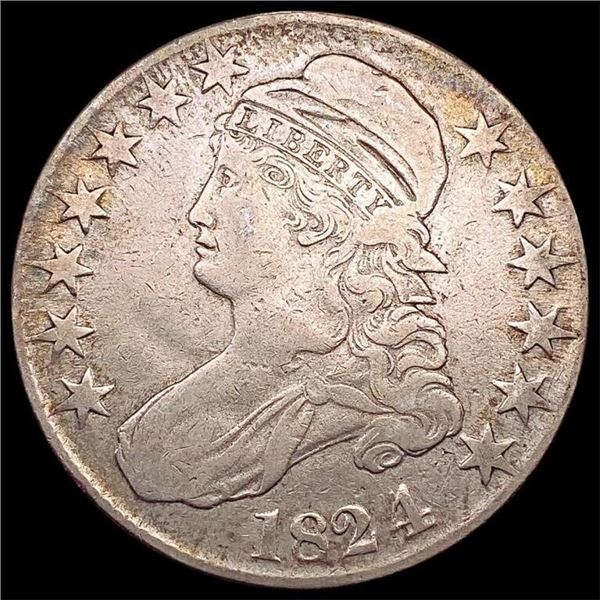 1824 Capped Bust Half Dollar LIGHTLY CIRCULATED