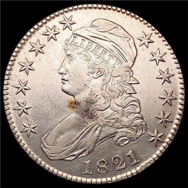 1821 Capped Bust Half Dollar NEARLY UNCIRCULATED