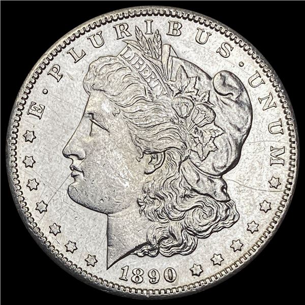 1890-S Morgan Silver Dollar NEARLY UNCIRCULATED