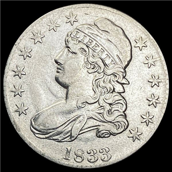 1833 Capped Bust Half Dollar NEARLY UNCIRCULATED
