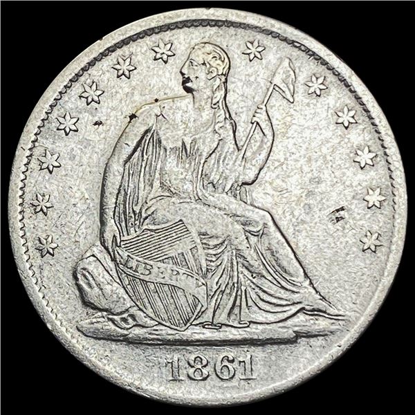 1861-S Seated Liberty Half Dollar CLOSELY UNCIRCULATED