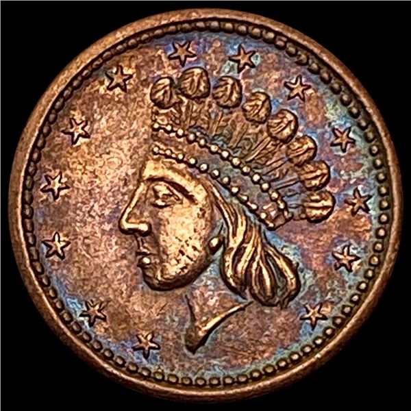 1863 Civil War Token Indian Head CHOICE AU