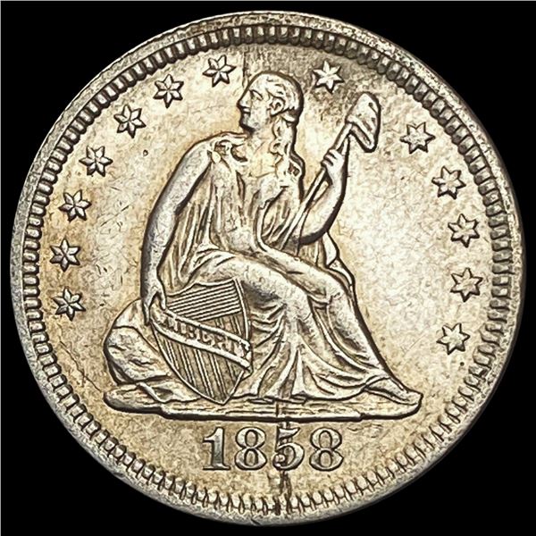 1858 Seated Liberty Quarter CLOSELY UNCIRCULATED