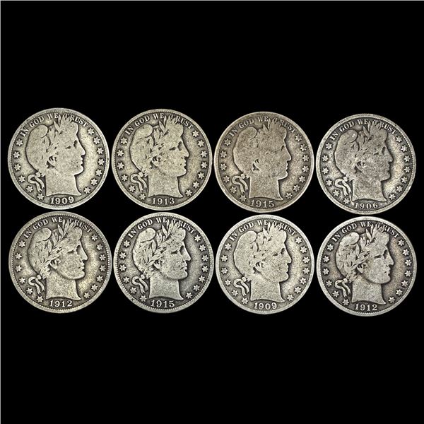 1909 Barber Half Dollar   1913 Barber Ha LIGHTLY CIRCULATED