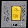 Image 2 : These images show a PAMP Suisse 1g Gold UNCIRCULATED
