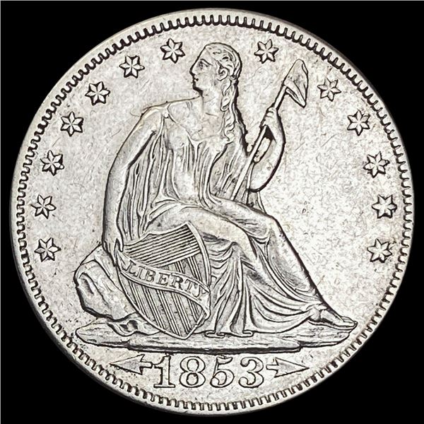 1853 Arrows Seated Liberty Half Dollar CLOSELY UNCIRCULATED