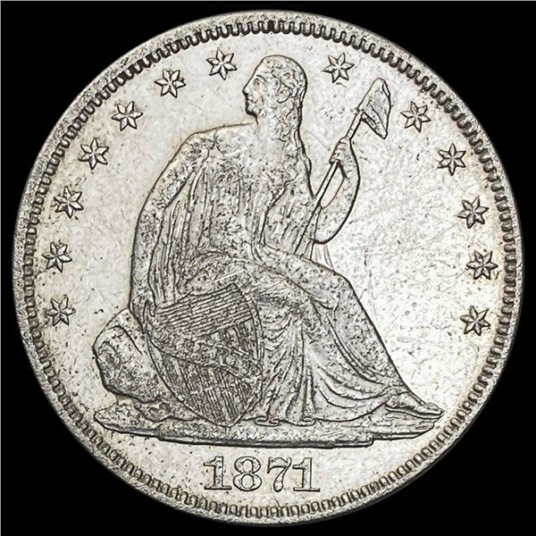 1871 Seated Liberty Half Dollar UNCIRCULATED