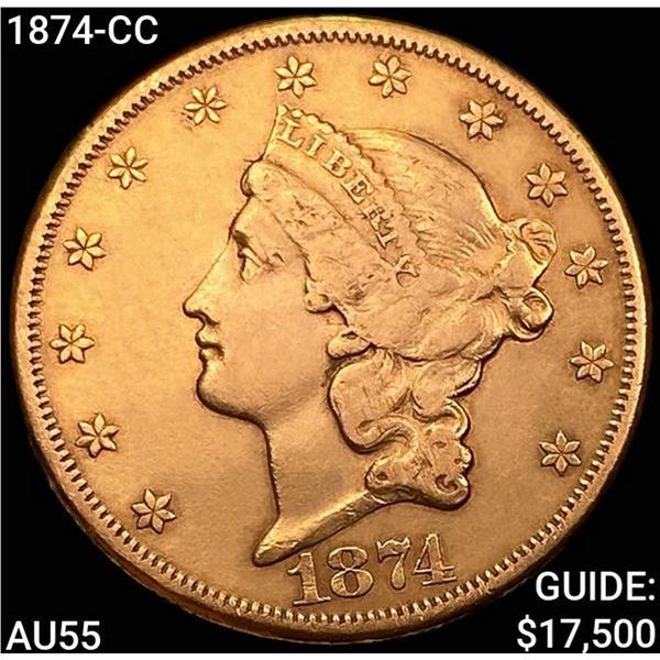 1874-CC $20 Gold Double Eagle HIGH GRADE