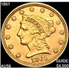 1861 $5 Gold Half Eagle CHOICE AU