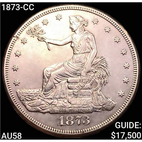 1873-CC Silver Trade Dollar CHOICE AU