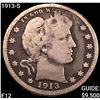 Image 1 : 1913-S Barber Quarter NICELY CIRCULATED