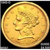 Image 1 : 1843-O $2.50 Gold Quarter Eagle UNCIRCULATED
