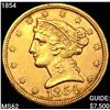 Image 1 : 1854 $5 Gold Half Eagle UNCIRCULATED
