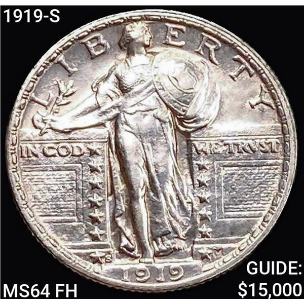 1919-S Standing Liberty Quarter CHOICE BU FH