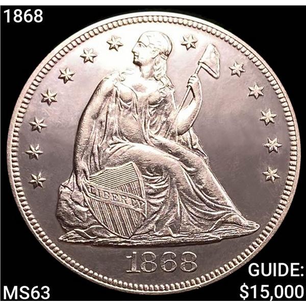 1868 Seated Liberty Dollar CHOICE BU