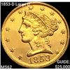 Image 1 : 1853-D Large D $5 Gold Half Eagle UNCIRCULATED