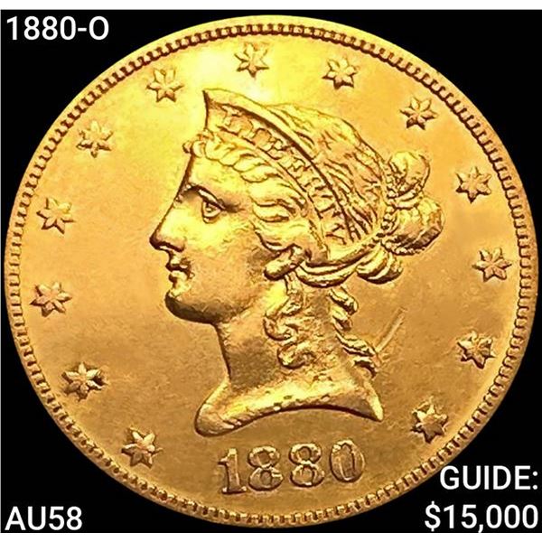 1880-O $10 Gold Eagle CHOICE AU