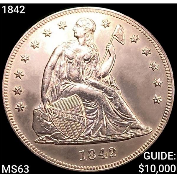 1842 Seated Liberty Dollar CHOICE BU