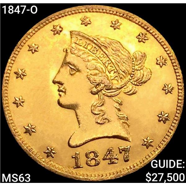 1847-O $10 Gold Eagle CHOICE BU