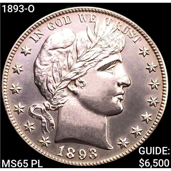1893-O Barber Half Dollar GEM BU PL