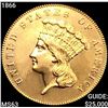 Image 1 : 1866 $3 Gold Piece CHOICE BU