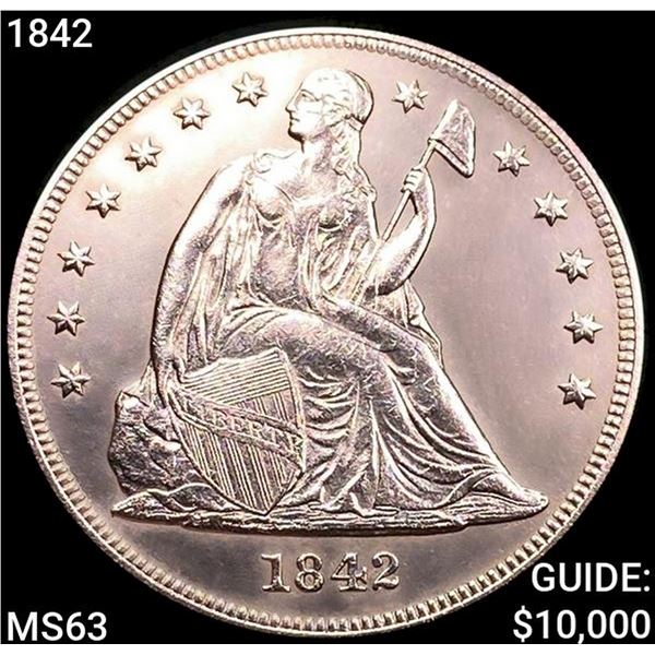 1842 Seated Liberty Dollar CHOICE BU
