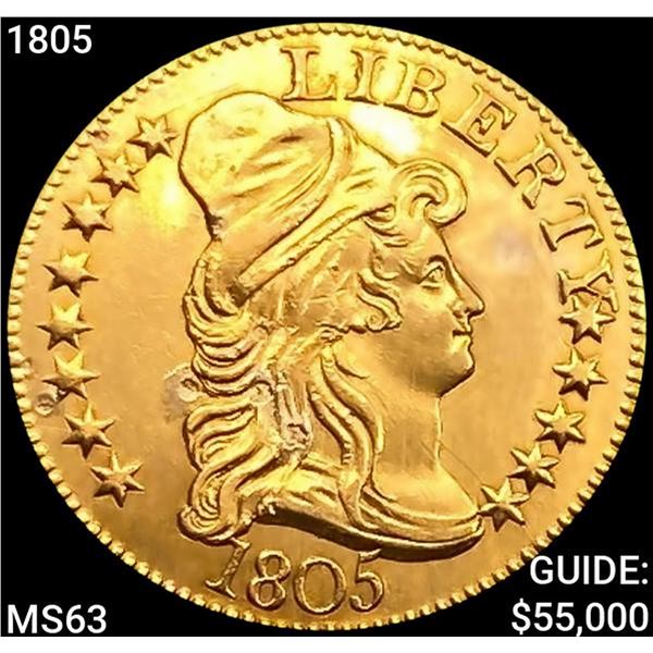 1805 $5 Gold Half Eagle CHOICE BU