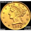 Image 1 : 1853-D Large D $5 Gold Half Eagle UNCIRCULATED