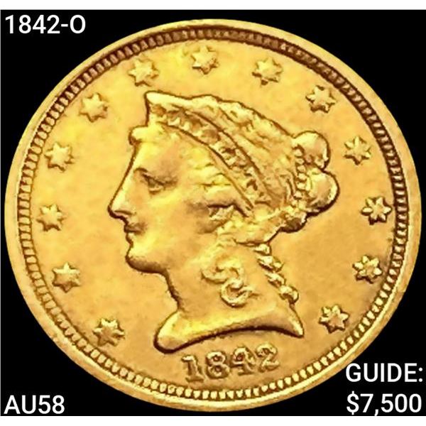 1842-O $2.50 Gold Quarter Eagle CHOICE AU