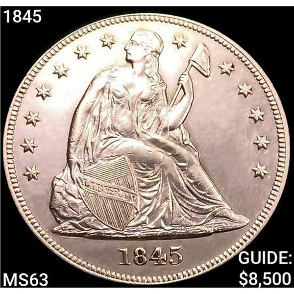 1845 Seated Liberty Dollar CHOICE BU
